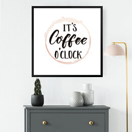 Obraz w ramie "Czas na kawę" - typografia