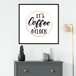 Plakat w ramie "Czas na kawę" - typografia