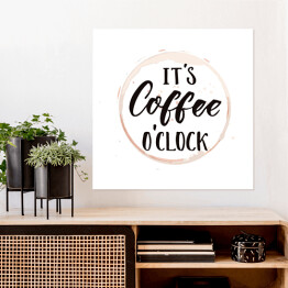 Plakat samoprzylepny "Czas na kawę" - typografia