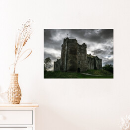 Plakat Zamek Doune w Szkocji tuż przed burzą