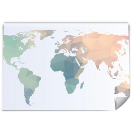 Fototapeta Mapa świata w pastelowych kolorach