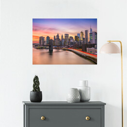 Plakat samoprzylepny Panorama Nowego Jorku