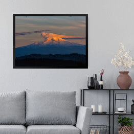 Obraz w ramie Złociste chmury nad Mount Hood