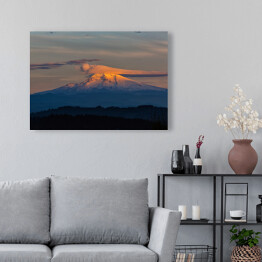 Obraz na płótnie Złociste chmury nad Mount Hood