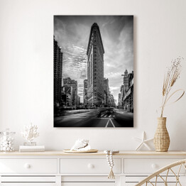 Obraz na płótnie Charakterystyczny trójkątny budynek Flatiron w Nowym Jorku 