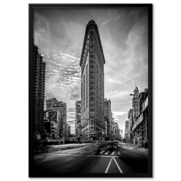 Plakat w ramie Charakterystyczny trójkątny budynek Flatiron w Nowym Jorku 