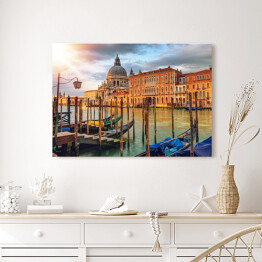 Obraz na płótnie Wenecja - kanały przy zabytkowych budynkach