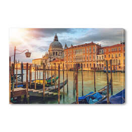 Obraz na płótnie Wenecja - kanały przy zabytkowych budynkach