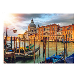 Plakat samoprzylepny Wenecja - kanały przy zabytkowych budynkach