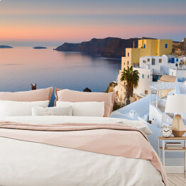 Fototapeta Widok wioski na Santorini wyspie w Grecji