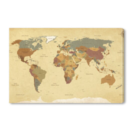 Obraz na płótnie Vintage mapa świata 