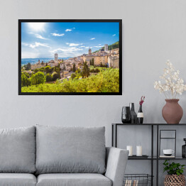 Obraz w ramie Historyczne miasteczko Assisi, Umbria, Włochy