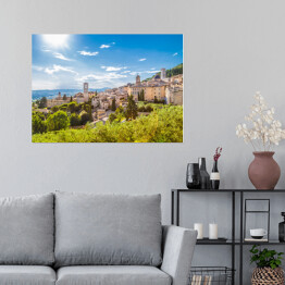 Plakat Historyczne miasteczko Assisi, Umbria, Włochy