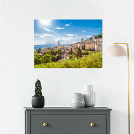 Plakat samoprzylepny Historyczne miasteczko Assisi, Umbria, Włochy