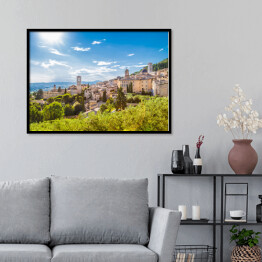 Plakat w ramie Historyczne miasteczko Assisi, Umbria, Włochy