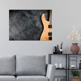 Plakat Jasna gitara elektryczna na szarym tle