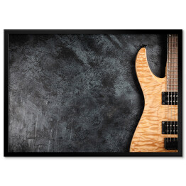 Plakat w ramie Jasna gitara elektryczna na szarym tle