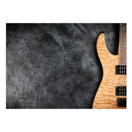 Plakat Jasna gitara elektryczna na szarym tle
