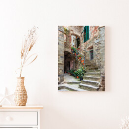 Obraz na płótnie Aleja w Włoskim starym miasteczku Liguria, Włochy