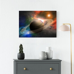 Planeta Saturn - abstrakcja