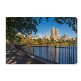 Obraz na płótnie Upper West Side z kolorowymi jesiennymi liśćmi Central Park, Manhattan, Nowy Jork
