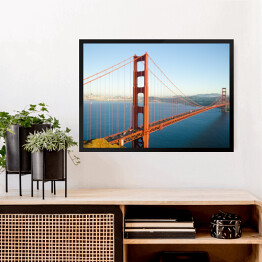Obraz w ramie Golden Gate Bridge w piękny dzień w San Fransisco, Kalifornia 