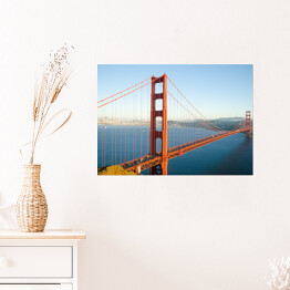 Plakat Golden Gate Bridge w piękny dzień w San Fransisco, Kalifornia 