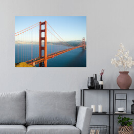 Plakat samoprzylepny Golden Gate Bridge w piękny dzień w San Fransisco, Kalifornia 
