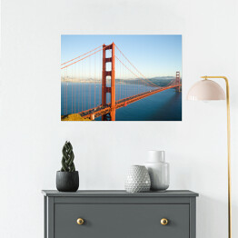 Plakat samoprzylepny Golden Gate Bridge w piękny dzień w San Fransisco, Kalifornia 