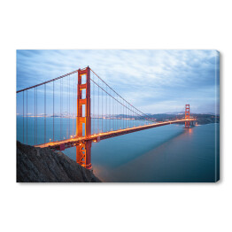 Obraz na płótnie Golden Gate Bridge o zmierzchu