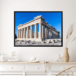 Obraz w ramie Partenon na wzgórzu Akropol, Ateny, Grecja