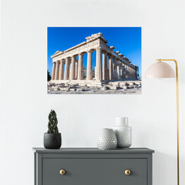 Plakat samoprzylepny Partenon na wzgórzu Akropol, Ateny, Grecja