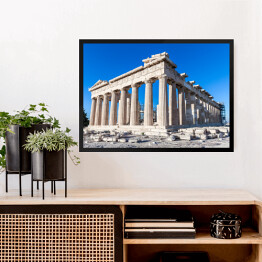 Obraz w ramie Partenon na wzgórzu Akropol, Ateny, Grecja
