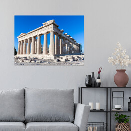 Plakat Partenon na wzgórzu Akropol, Ateny, Grecja