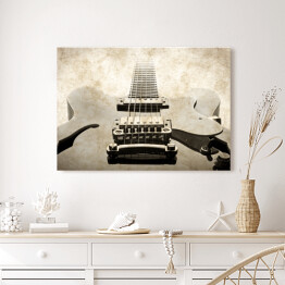 Obraz na płótnie Gitara elektryczna - obraz w stylu retro