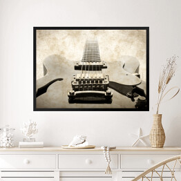 Obraz w ramie Gitara elektryczna - obraz w stylu retro