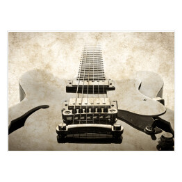 Plakat Gitara elektryczna - obraz w stylu retro