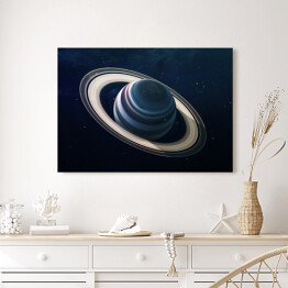 Obraz na płótnie Oświetlony Saturn 