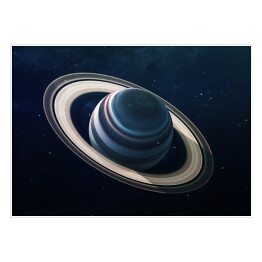 Plakat Oświetlony Saturn 