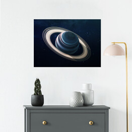 Plakat Oświetlony Saturn 