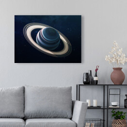 Obraz na płótnie Oświetlony Saturn 