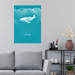 Plakat Płynący wieloryb