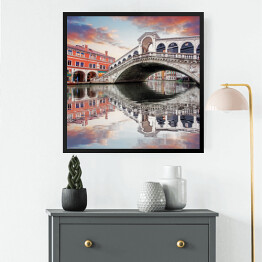 Obraz w ramie Wenecja - Most Rialto i Grand Canal