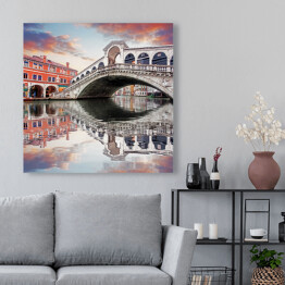 Obraz na płótnie Wenecja - Most Rialto i Grand Canal