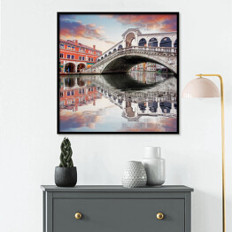 Plakat w ramie Wenecja - Most Rialto i Grand Canal