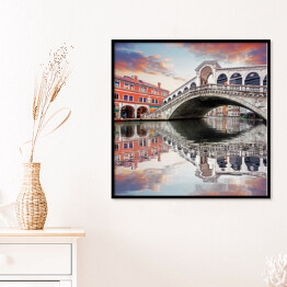 Plakat w ramie Wenecja - Most Rialto i Grand Canal