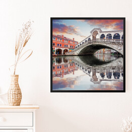 Obraz w ramie Wenecja - Most Rialto i Grand Canal