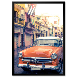 Plakat w ramie Deszczowy dzień Hawana, Kuba