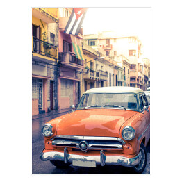 Plakat samoprzylepny Deszczowy dzień Hawana, Kuba