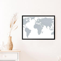 Biało szara mapa świata